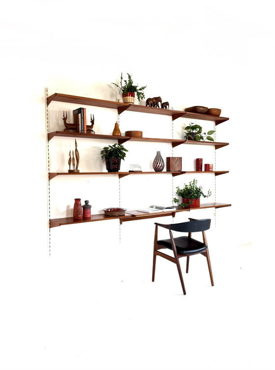 Image 1 of Vintage teakhouten modulair wandsysteem, Kai Kristiansen ‘60