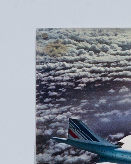 Image 1 of Air France Concorde – 1977 – Original Vintage Travel Poster by J. Bulté – Mid-Century Modern – 80x60 cm