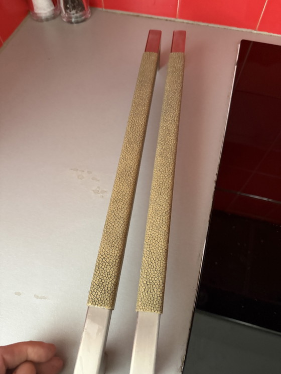 Image 1 of Joseph Giles Marshal Pull Handle – Stainless Steel & Galuchat – New