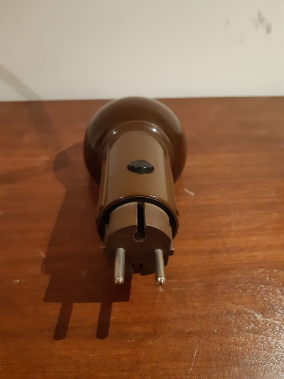 Lampada a spina vintage anni '70, Applique, Plastica, Marrone (foto 3 di 5)