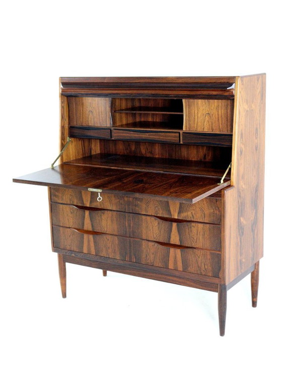 Image 1 of Erling Torvits voor Klim møbelfabrik vintage palissander secretaire bureau Deens