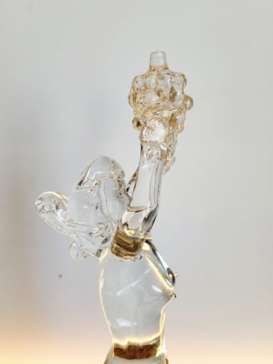 Image 1 of Exceptional Murano Art Glass Sculpture – Female Figure with Grapes – Signed by Master Pino Signoretto