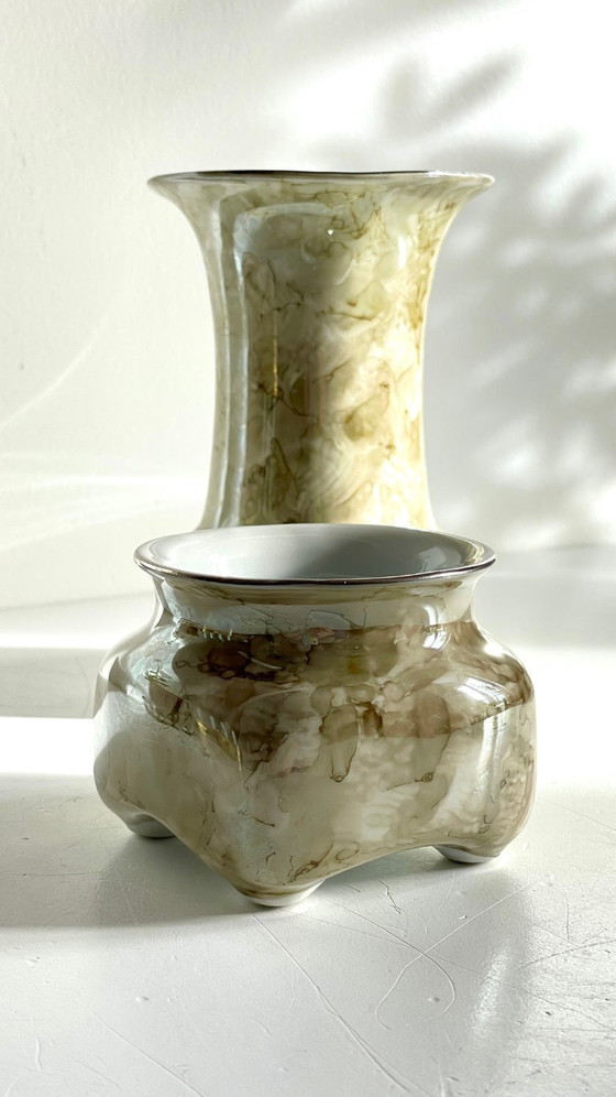 Image 1 of Karolina-Porzellanvasen, Polen, 1970er/80er Jahre