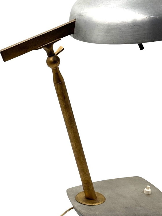 Image 1 of Oscar Torlasco, brass desk / table lamp, Prod. Lumi, circa 1960s