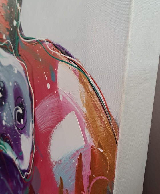 Happy Cow, Oil on Canvas – Paintings & Drawings, Cotton (photo 5 of 6)