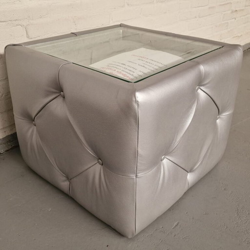 Pouffe Tisch - Silber