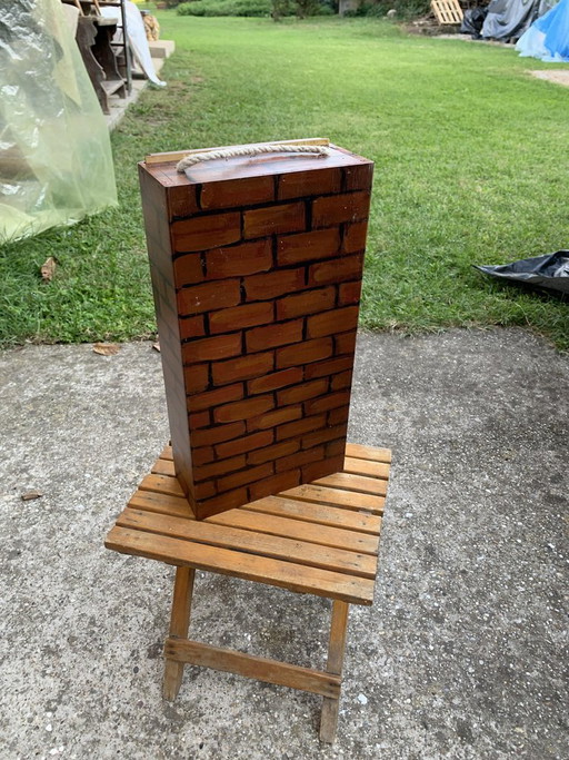Hölzerner handbemalter Weinflaschenhalter, 2010er