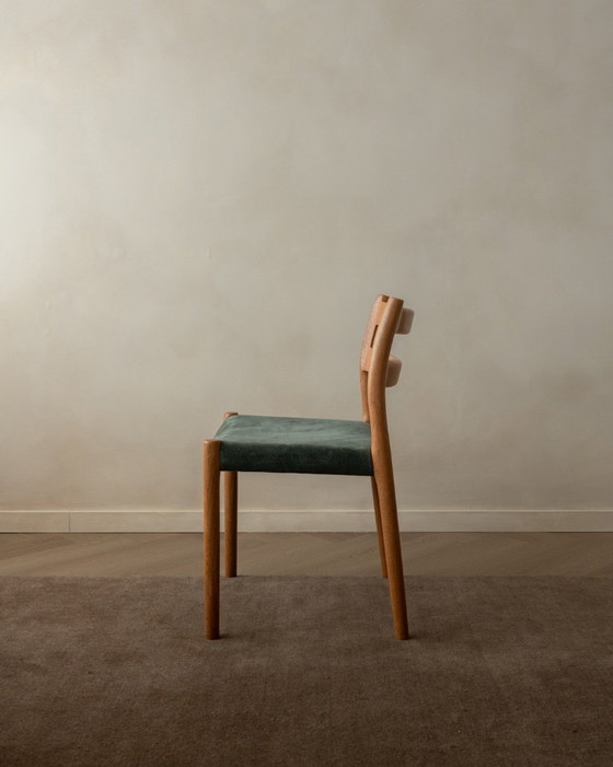 Image 1 of Sedie da pranzo modello 84 vintage in quercia di Niels Otto Møller per J.L. Møllers Møbelfabrik, Danimarca, anni '60, set di 4