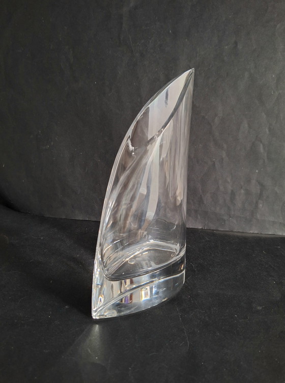 Image 1 of Collevilca Italy crystal vase type "La Vela". Design Ambrogio Pozzi 1990.