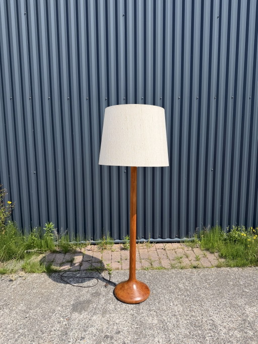 Lampada da terra vintage in teak Domus – vloerlampen, Plastic, Wood