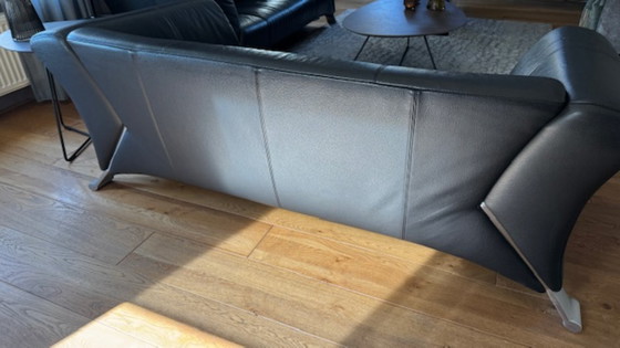 Image 1 of Vendo set di divani Rolf Benz modello 322 (3 e 2,5 posti) in pelle nera.