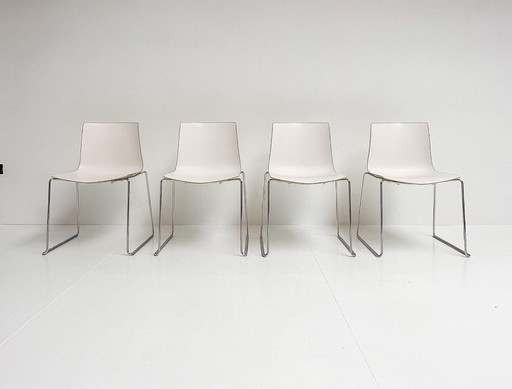 Set of 4 Katifa design chairs by Arper, after 2000