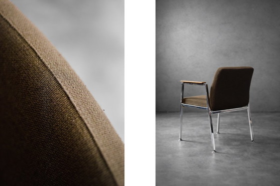 Image 1 of Sedia da conferenza marrone moderna tedesca vintage di metà secolo di Drabert, anni '70