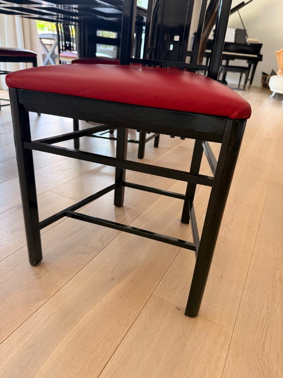 Giorgetti Table + 6 Chairs – Dining set, Leather, Wood (photo 4 of 5)
