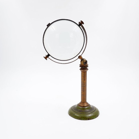 Image 1 of Große Physiklabor-Linse, altes wissenschaftliches Instrument, 19. Jahrhundert