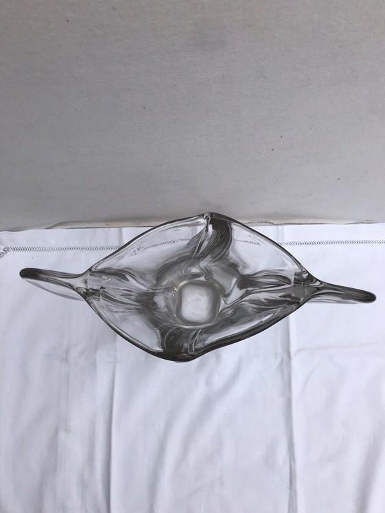 Image 1 of Vaso Ancien Forme Coupe Cristal Trasparente Design Vintage #D389