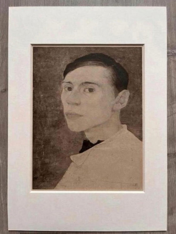 Image 1 of Jan Mankes 1889-1920 / Autorretrato original en heliograbado Jan Mankes 1923
