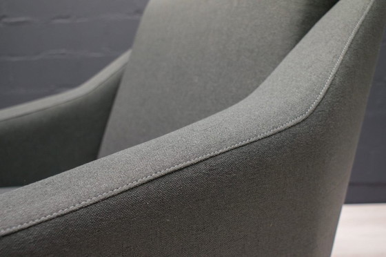 Image 1 of Set di poltrone in legno e tessuto di Eddie Harlis per Hans Kaufeld, anni '60