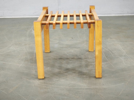 Mid-Century Ash Wood Plant Stand, Czechoslovakia, 1960s – Plant table (photo 7 of 9)