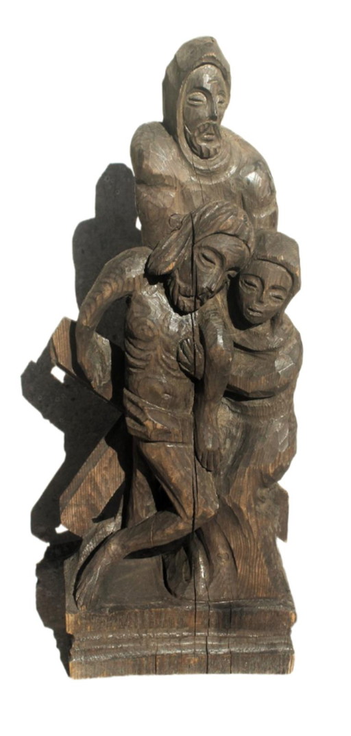 Escultura religiosa antigua de madera - 1900 - 1950