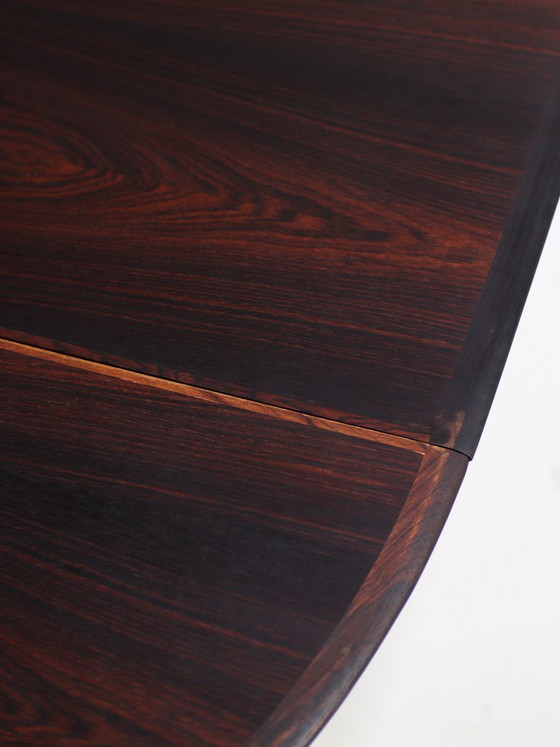 Image 1 of Ronde eettafel uitschuifbaar Skovby butterfly leaf palissander