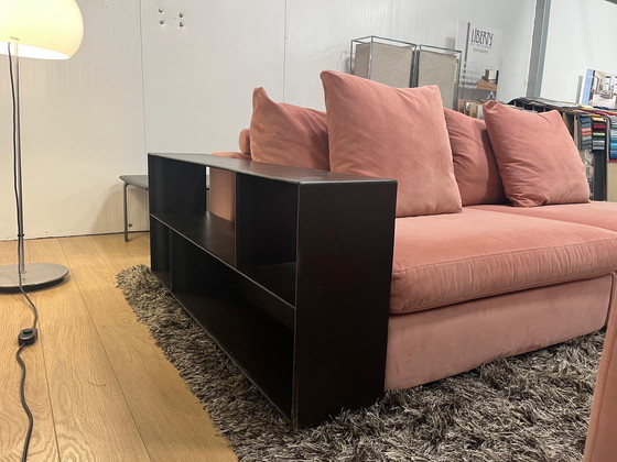 Image 1 of Flexform Groundpiece 4-piece with Bookcase – Pink Velvet