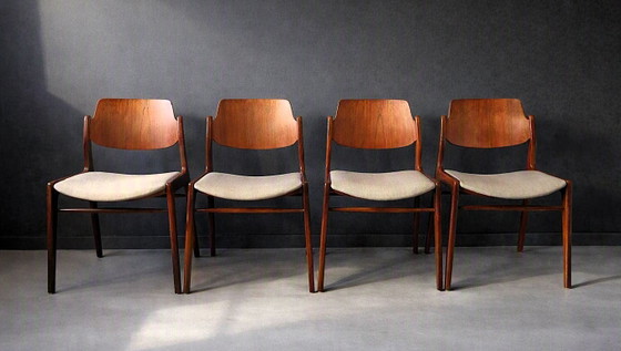 4 sedie da pranzo - Hartmut Lohmeyer per Wilkhahn – Wood (photo 3 of 18)