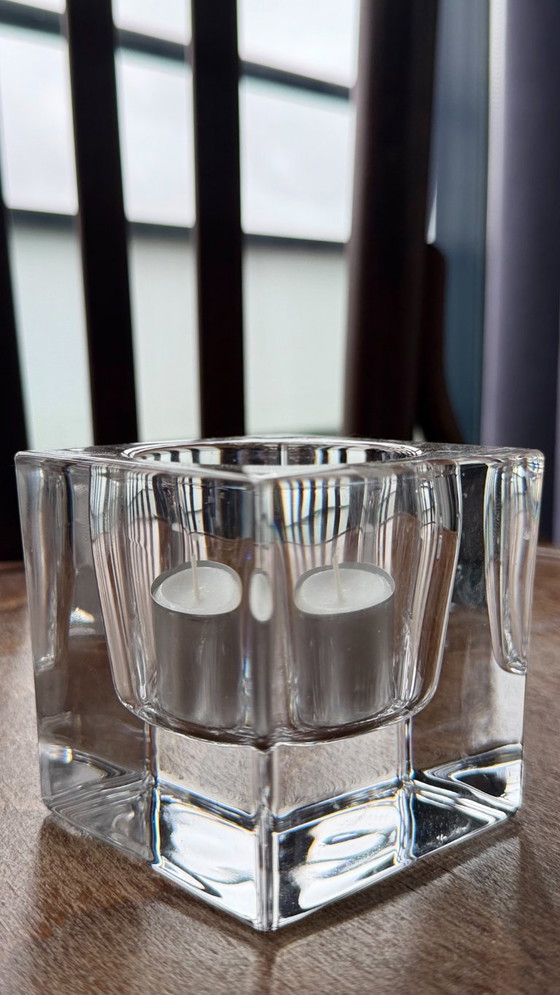 Tealight holder set Ice cube by Kosta Boda – Candle holders, Crystal, Glass (photo 2 of 7)