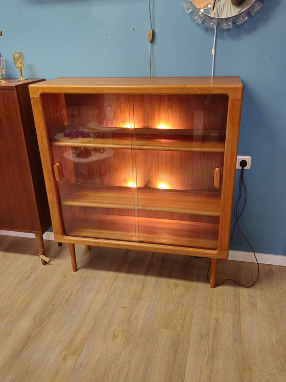 Image 1 of Vintage Teakhouten Vitrinekast Silkeborg Vitrine Kast Kastje