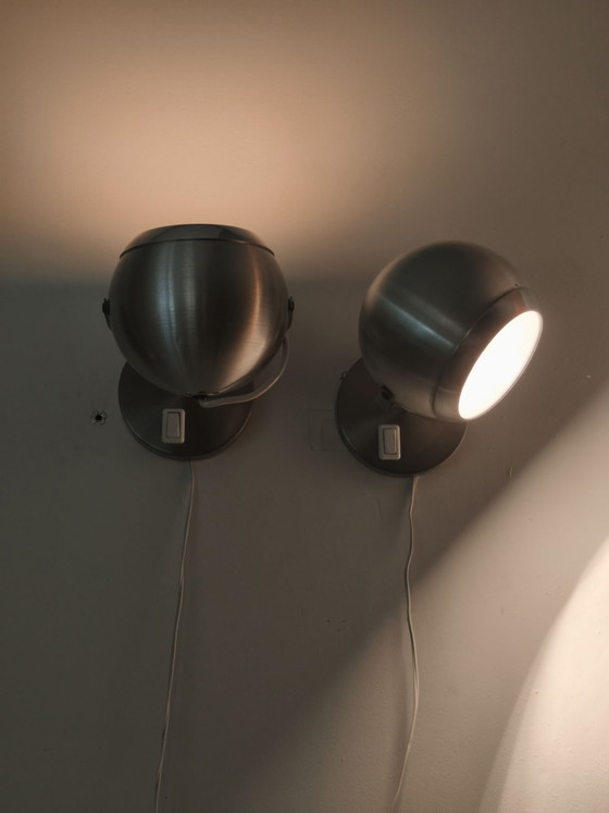 Pair of Eyeball Wall Lights by Aluminor 1970s – Metal, Aluminium (photo 13 of 13)