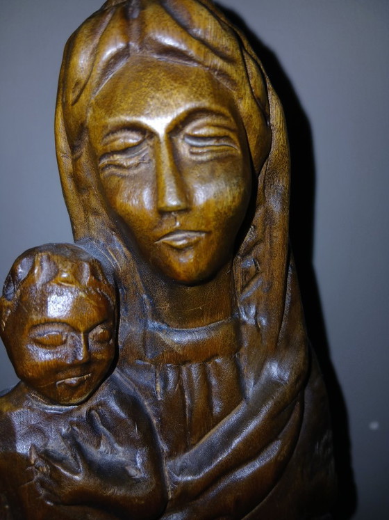 Wooden statue of the Virgin Mary – Sculpture (photo 7 of 7)