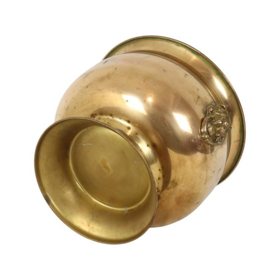 Oude Jardinière Bloempot Messing Leeuwenkopjes Begin 20ste – Plantenbak, Brass (photo 13 of 15)