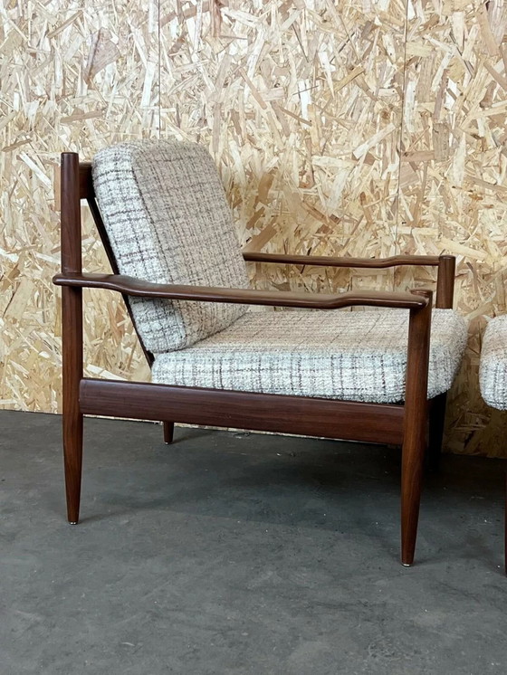 Image 1 of 2x 60s 70s teak armchair Easy Chair Loungechair Danish Modern Design 70s