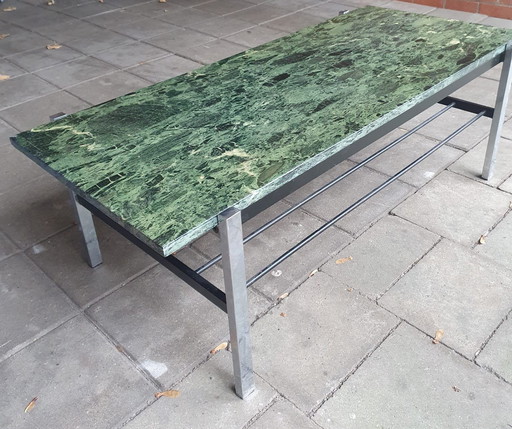 Vintage Coffee Table Green Marble