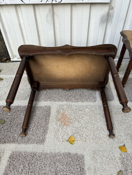 Image 1 of Tavolini laterali in legno d'epoca