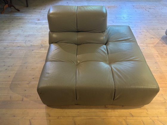 B&B Italia, Tufty time, graugrünes Leder (AF152), 3-teiliges Set, Top-Zustand, Modulare Sofas (Foto 16 von 19)
