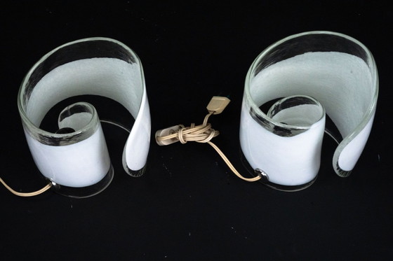 Image 1 of La Murrina, pair of Murano glass table lamps. Italy 1970s