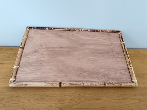 Image 1 of Bamboo and Rattan Service Tray