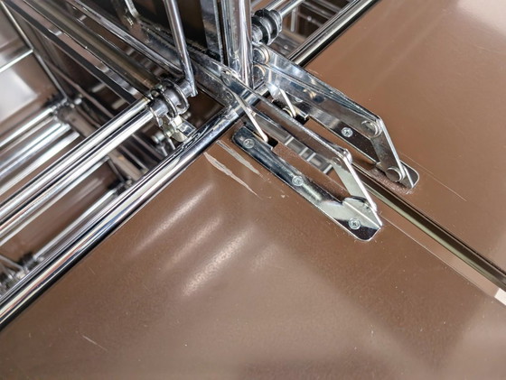 Image 1 of Cassettiera con scaffale vintage marrone USM Haller originale 2x4