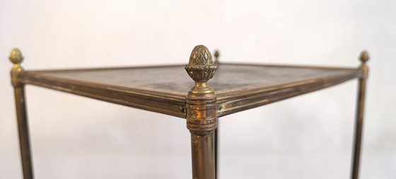 Image 1 of 😍✨Prächtiger Barwagen von Maison Jansen – Messing, Bronze und Blattgoldleder – Um 1950✨😍