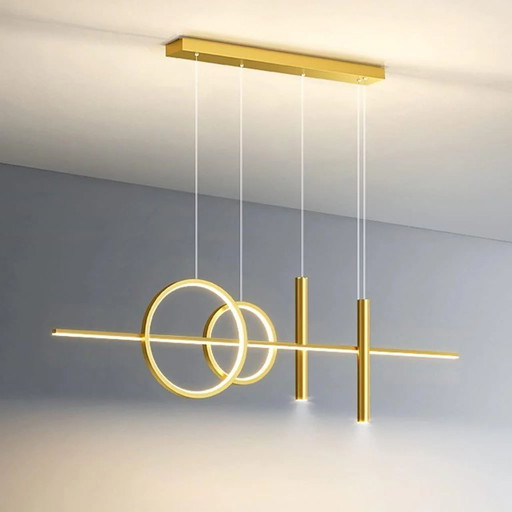 Moderner goldener Frangipani-Kronleuchter für das Esszimmer