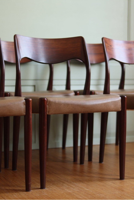 Fristho set 6 palissander chairs | mid century design | scandinavian design – Sedie da pranzo, Legno (photo 3 of 6)