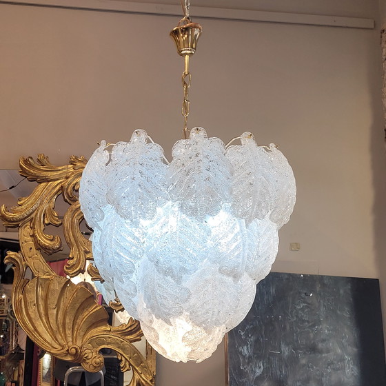Image 1 of Lámpara de Techo / Chandelier, Mazzega, Cristal de Murano y Metal, 60’-70’s – Italia