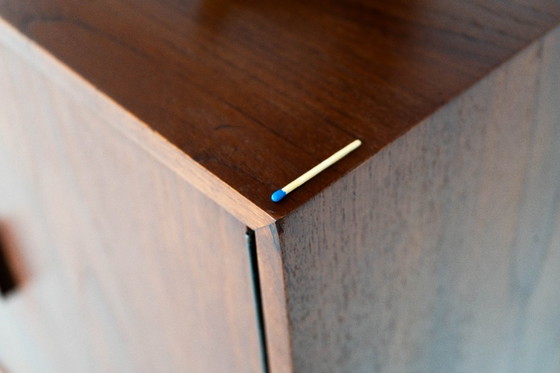 Image 1 of Modulaire wandkast van teakhout, Deens design, jaren 60, gemaakt in Denemarken.