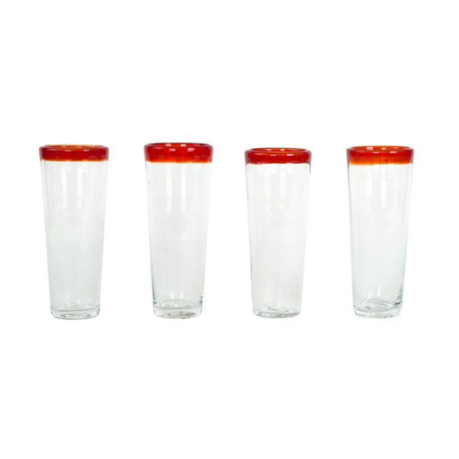 Set di quattro bicchieri, design italiano, anni '70, made in Italy