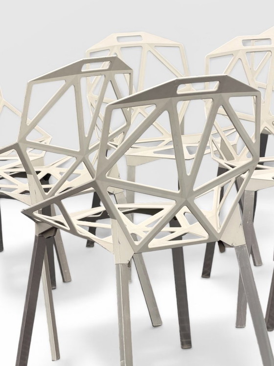Image 1 of Série 4 Chaises Chair One Magis Blanc Cassé | Grcic (