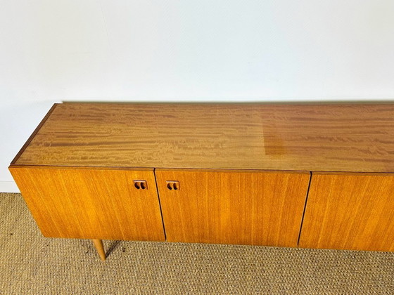 Image 1 of Scandinavian teak sideboard with four doors and tapered legs, 1960