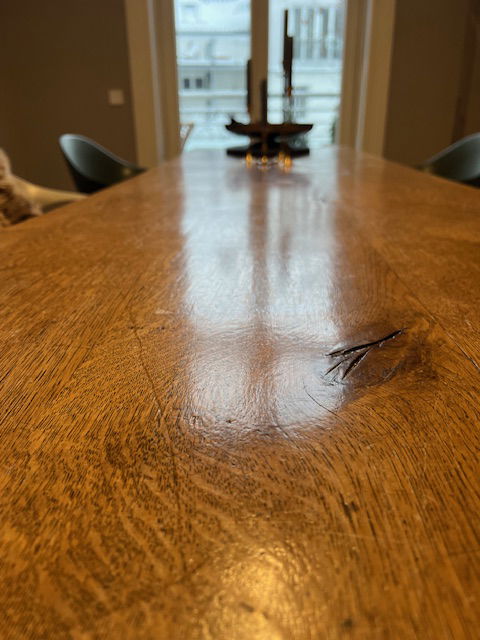 Image 1 of Table de salle à manger en chêne "Arts Crafts" (1850-1920)