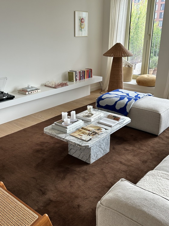 Image 1 of Vintage Carrara marble coffee table, Italy 1980s 