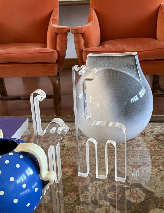 Image 1 of Silvio Russo, lucite monkey sculpture, Guzzini Italy 1970s